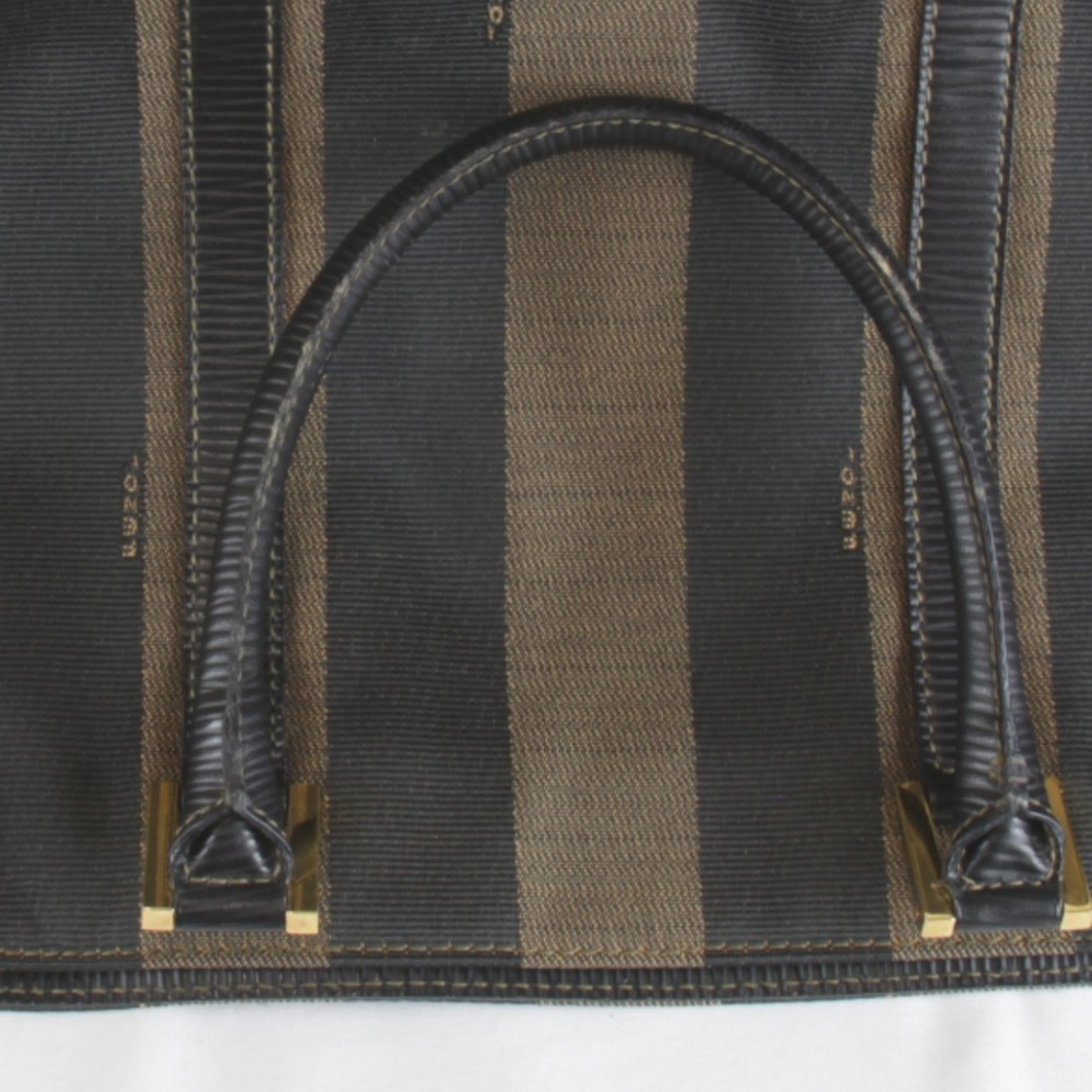 FENDI Pequin Boat-Shaped Tote Bag, Canvas, Brown, Women's - Picture 11 of 13